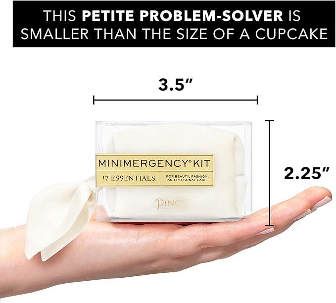 Pinch Provisions Velvet Minimergency Kit, for Her, Includes 17 Must-Have Emergency Essential Items, Compact, Multi-Functional Pouch, Gift for Parties and Birthdays-Velvo Beauty