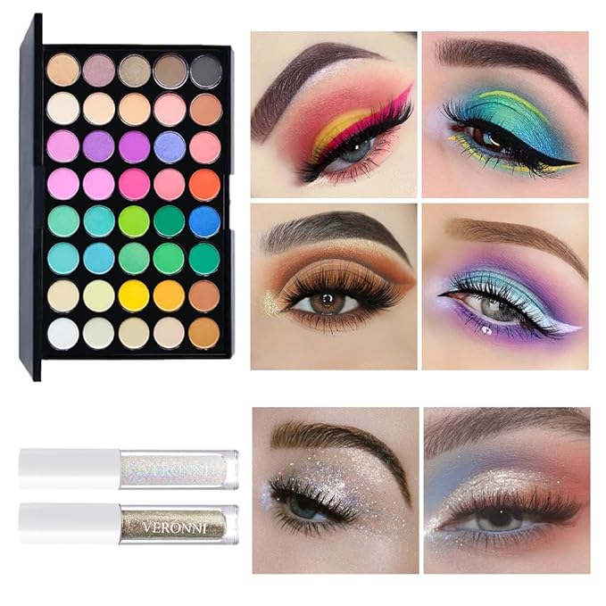 Makeup Kit for Women Full Kit, All in one makeup kit with Eyeshadow Eyeliner Eyebrow Lip Gloss Face Makeup & Brushes Full Starter Cosmetics Set For Girls & Teens (Set A)-Velvo Beauty