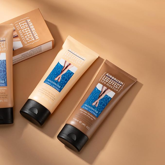 118ml Airbrush Legs, Leg Makeup Lotion, Body Makeup, Waterproof Long Lasting Full Coverage Lightweight Leg Body Cosmetic for Wedding (1#)-Velvo Beauty