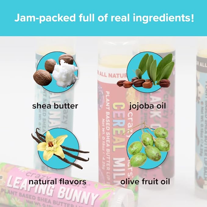 Crazy Rumors Banana Split Lip Balm. 100% Natural, Vegan, Plant-Based, Made in USA (1-Pack)-Velvo Beauty