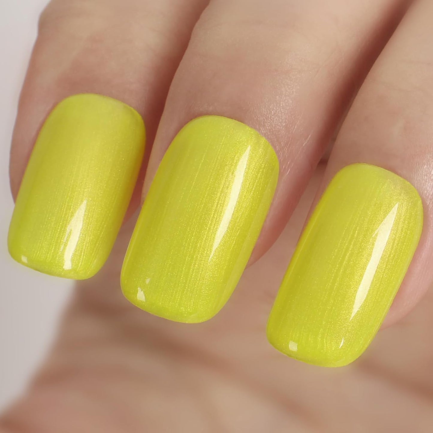 Lemon Yellow Pearl Gel Nail Polish,15ml UV/LED Lamp Soak Off Sparkly Shimmer Yellow Chrome Gel Polish for Manicure Salon or DIY Nail Art at Home- GP0095-Velvo Beauty