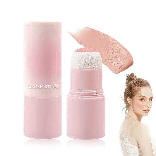 Matte Contour Blush Stick for Cheeks and Face - Buildable Shimmer Facial Blusher Shades - Blendable Cosmetic Makeup 04-Velvo Beauty