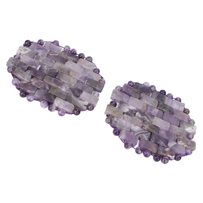 ZJchao Jade Eye Mask, Amethyst Eye Pack Wrinkle Puff Eliminate Dark Circles Fading Quartz Stone Eye Patch Jade Stone, Reusable Jade Eye Pack For Cold & Heat Compress-Velvo Beauty