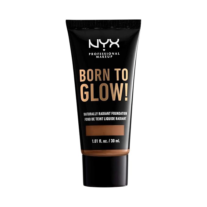 NYX PROFESSIONAL MAKEUP Born To Glow Naturally Radiant Foundation, Medium Coverage - Cappuccino-Velvo Beauty