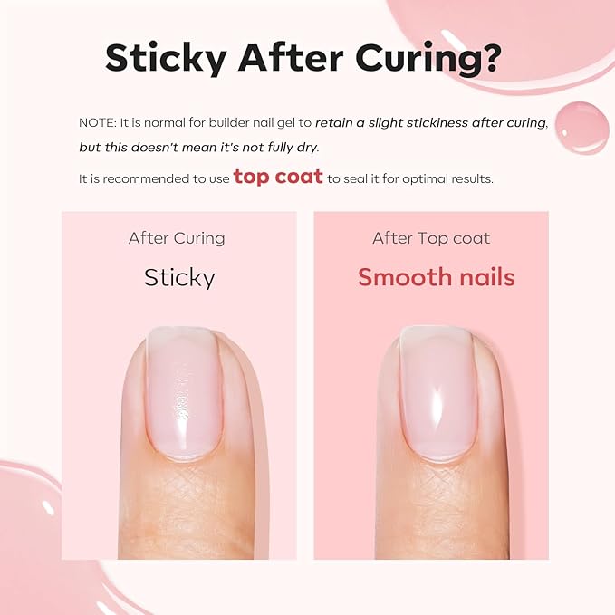 modelones Builder Nail Gel, 8-in-One Pink Shimmer Builder, Sparkle Glitter Pink Rubber Base Gel Polish LED Lamp Cured Hardener Color Base Strengthener Extension for Home DIY Salon Girls-Velvo Beauty