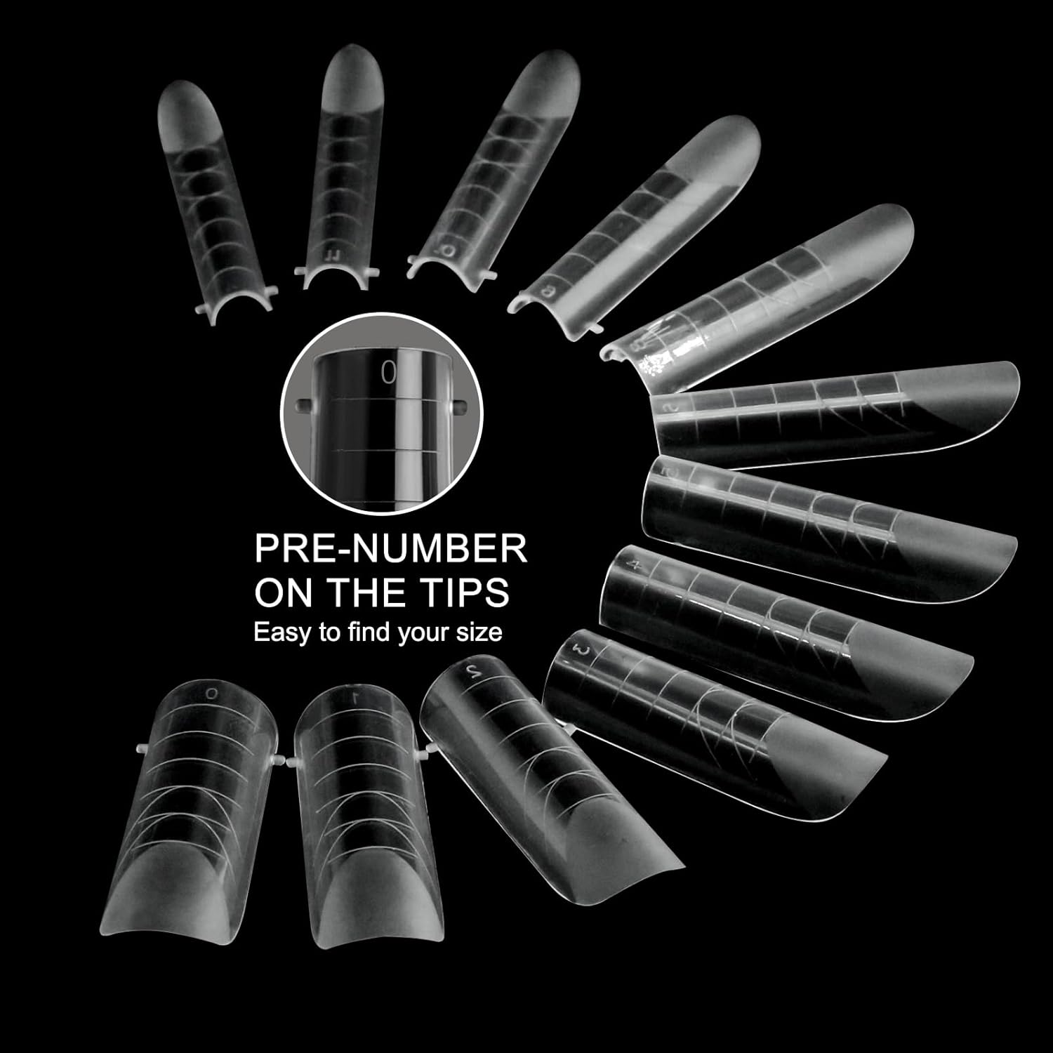 120 Pcs Dual Nail Forms,Matte Square & C-Curved Extension Poly Nail Gel Nail Molds 12 Sizes for Gel Glue, Full Cover Nail Art Design Salon & DIY-Velvo Beauty