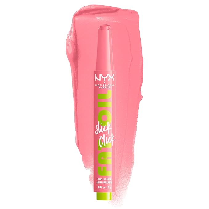 NYX PROFESSIONAL MAKEUP Fat Oil Slick Click, Lightweight, Buildable, Pigmented Vegan Lip Balm - Clout-Velvo Beauty