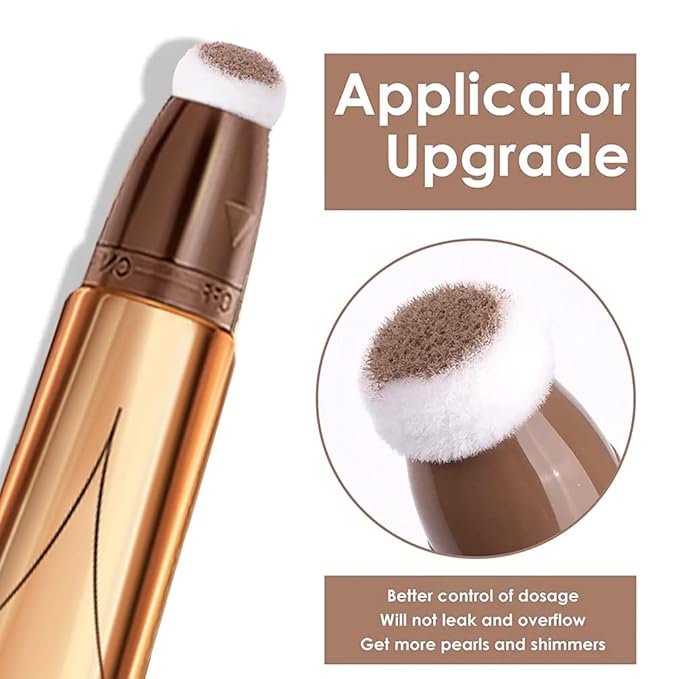 3 Color Contour Beauty Wand, Highlighter ，Face Concealer Contouring with Cushion Applicator Long Lasting & Smooth Matte Finish Liquid Illuminator Makeup Stick .(01 Contour+03 Cherry Red +05 Bronze Gold)-Velvo Beauty