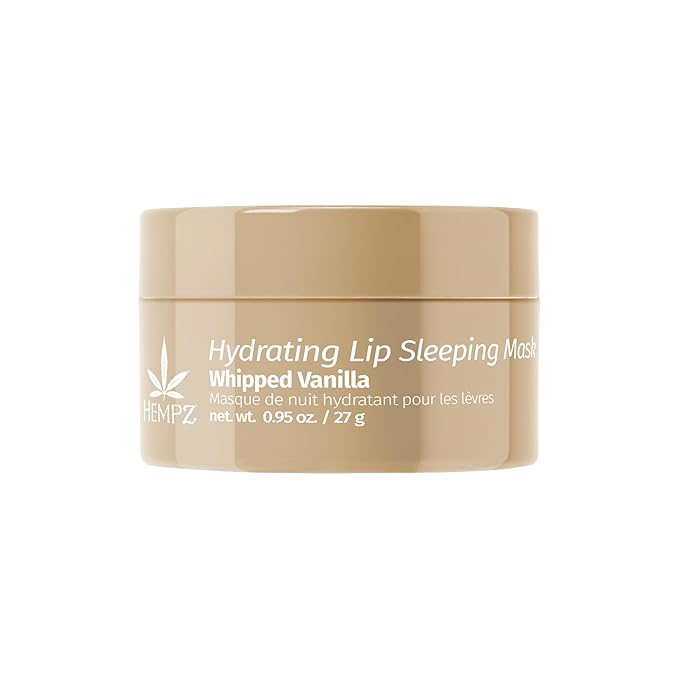 Hempz Hydrating Lip Sleeping Mask - Whipped Vanilla (.95 Oz.) | Overnight Hydrating Lip Balm for Dry Lips, Lip Repair, Chapped Lip Treatment & Nourishment for Women-Velvo Beauty
