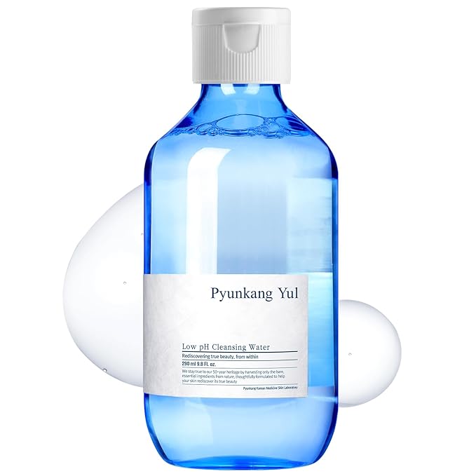 Pyunkang Yul PKY Low pH Cleansing Water Makeup Remover Face Cleanser with Witch Hazel and AHA - Cica, Tea Tree Extract Natural Ingredients Ceramide Micellar Water 9.8 Fl Oz-Velvo Beauty