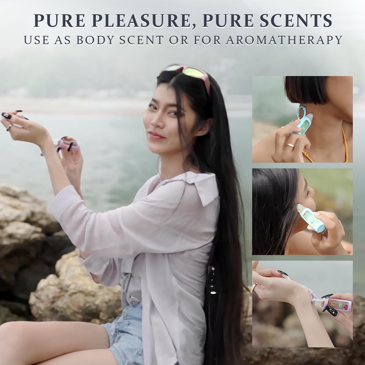 Vanilla Almond Organic Nail Cuticle Oil Pen with Jojoba, Coconut MCT, and Rosehip for Nail Hydration, Growth & Strength, Travel Size Keychain(0.34 Fl Oz)-Velvo Beauty