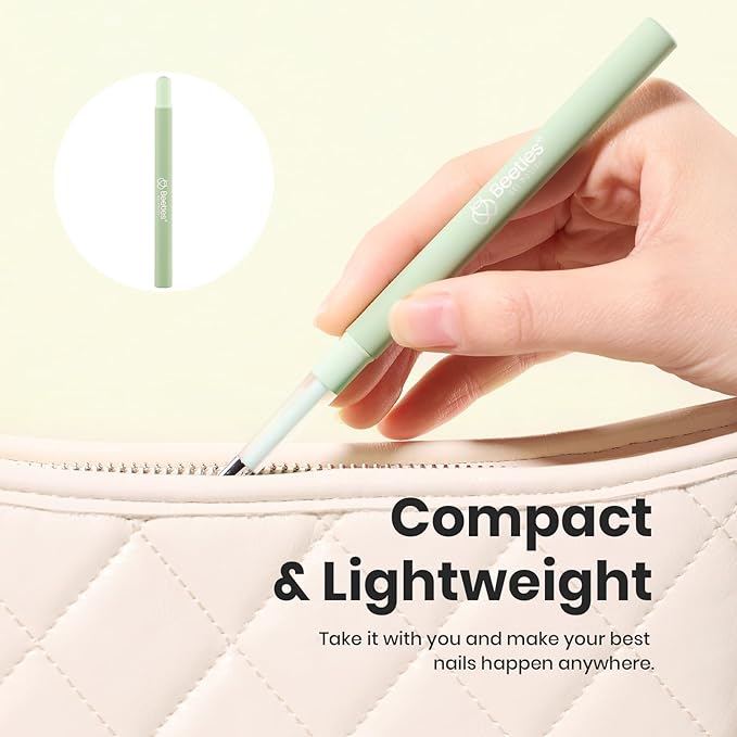 Beetles Nail Art Brushes, Clean Up Brush Gel Polish Nail Art Design Pen Painting Tools Fingernail Brush Nail Cleaning Brush Nail Art Liner Brush and Nail Dotting Pen Salon Diy at Home-Velvo Beauty