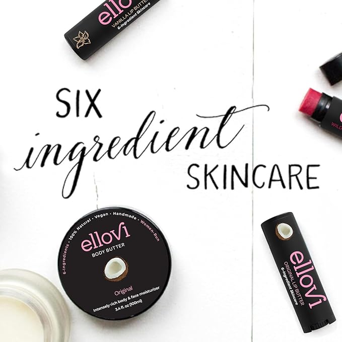 Natural Lip Butter Lip Balm - Original - Pure Enough to Eat - Made With Just 6 Vegan Ingredients - 100% Natural & Organic Moisturizing Lip Care for All Day Hydration (4-Pack)-Velvo Beauty