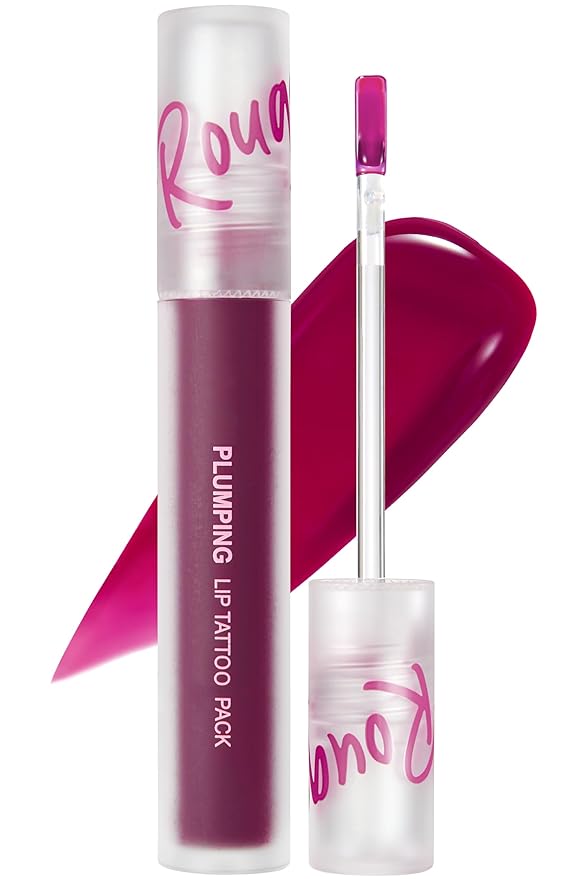 Rouge Star Plumping Lip Tattoo (0.17 oz) - 72-HR Long Lasting Waterproof Peel Off Lip Stain - Transfer-Proof, Non -Sticky Hydrating Matte Lip Tint Tattoo (Plum Berry)-Velvo Beauty
