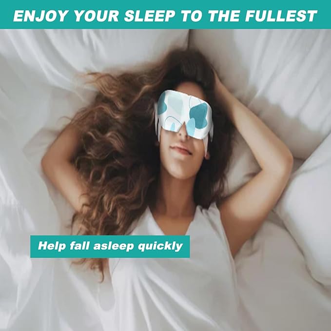 50 Packs Steam Eye Mask for Dry Eyes, Self Heated Sleep Eye Mask Disposable Warm Compress for Eyes, Relieves Dry Eye Eye Strain, Dark Circles, Puffiness,Microgroove (Natural Unscented More Safer)-Velvo Beauty