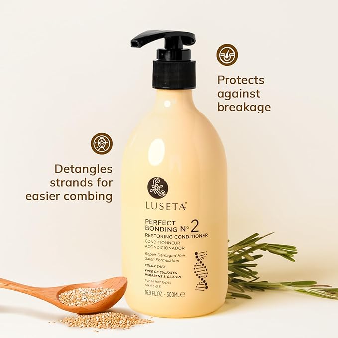 Luseta Salon Shampoo and Conditioner Set with Rosemary Oil, Acidic Bonding, Shampoo and Conditioner Sulfate Free for Women Hair Care, Repair Routine Shampoo and Conditioner for Hair Loss 2x16.9 oz-Velvo Beauty