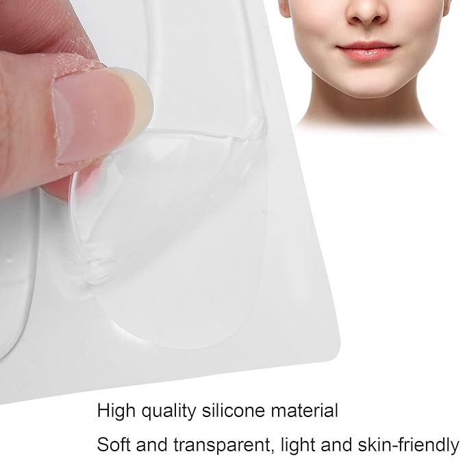 Lip Wrinkle Patches, Reusable Silicone Lip Anti-Wrinkle Pads Transparent for Smoothing Lip Wrinkles (4 Pcs)-Velvo Beauty