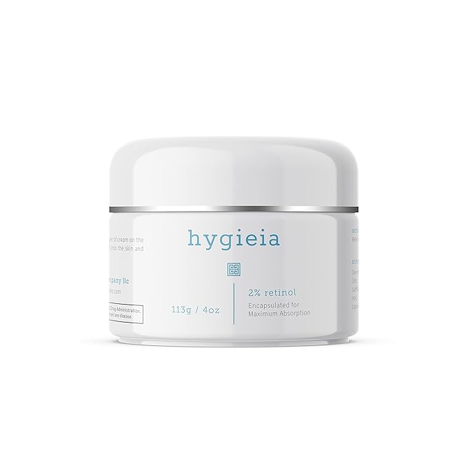 Hygieia + Encapsulated 2% Retinol Cream, 4oz – Liposomal Anti-Wrinkle Cream for Face, Neck & Body – Fast & Deep Cellular Absorption – Day or Night Cream for Firming, Lifting & Repairing Aging Skin-Velvo Beauty
