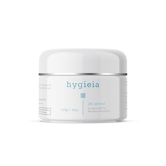 Hygieia + Encapsulated 2% Retinol Cream, 4oz – Liposomal Anti-Wrinkle Cream for Face, Neck & Body – Fast & Deep Cellular Absorption – Day or Night Cream for Firming, Lifting & Repairing Aging Skin-Velvo Beauty