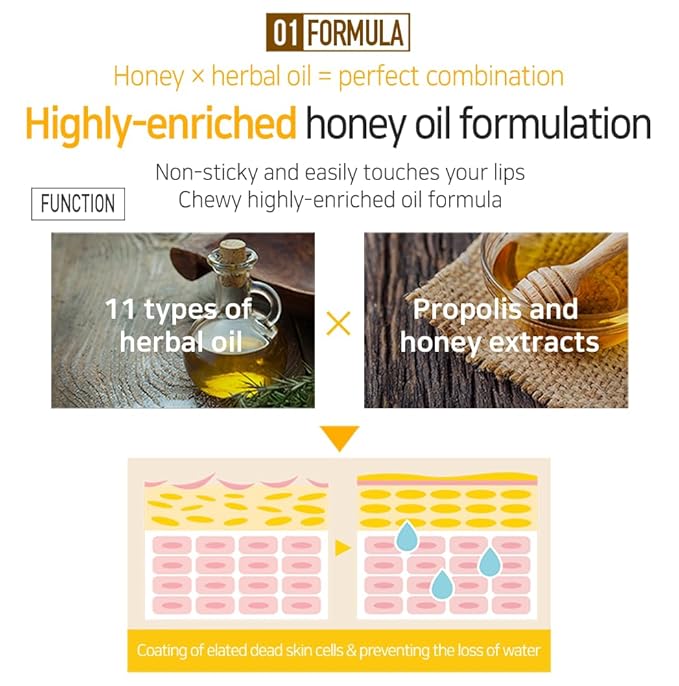 PETITFEE Lip Oil Super Seed | 0.10 Oz | Glass Lip, Healthy Lip Care, Moisturizing Lip Oil with Honey, Propolis, Herbal Oil, Glowy, Revitalizing, Calming Lip, Non-sticky, Non-artificial Colors-Velvo Beauty