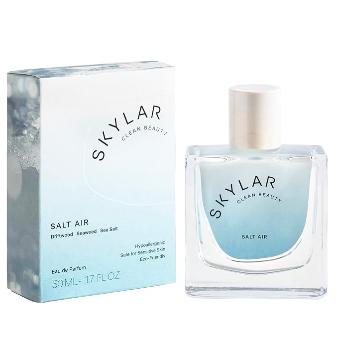 Skylar Salt Air Eau de Parfum - Hypoallergenic & Clean Perfume for Women & Men, Vegan & Safe for Sensitive Skin - Fresh Perfume with Notes of Driftwood, Sea Salt & Seaweed - 50mL /1.7 Fl oz-Velvo Beauty