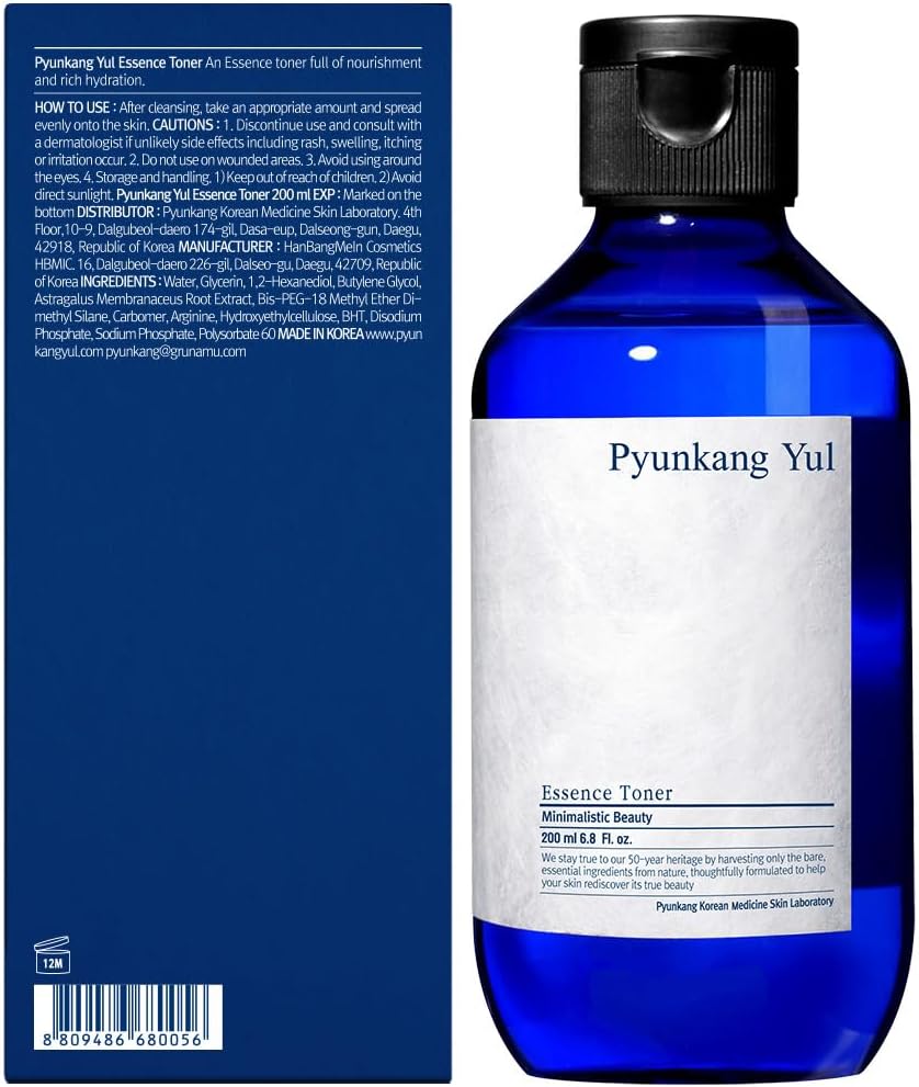 Pyunkang Yul [PKY] Essence Toner for Deep Hydration, Highly Concentrated Essence Facial Toner, Minimal Ingredients, Zero-Irritation, Korean Skincare (6.8 Fl. Oz, 200ml)-Velvo Beauty