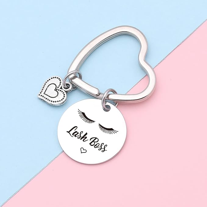 Lash Boss Appreciation Jewelry Beauty Lashes Girl Jewelry Daughter Gift Best Friend Keychain-Velvo Beauty