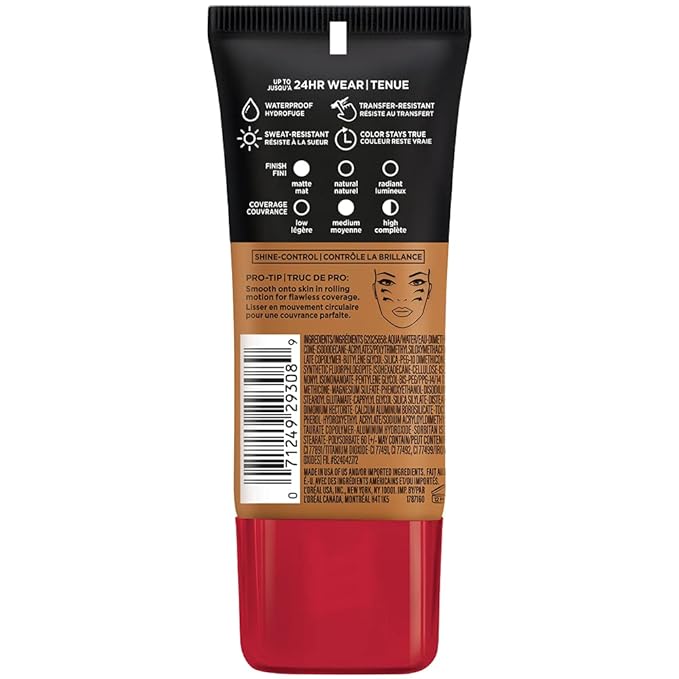 L'Oreal Paris Cosmetics Makeup Infallible Pro-Matte Liquid Longwear Foundation, Classic Tan, 1 fl oz-Velvo Beauty