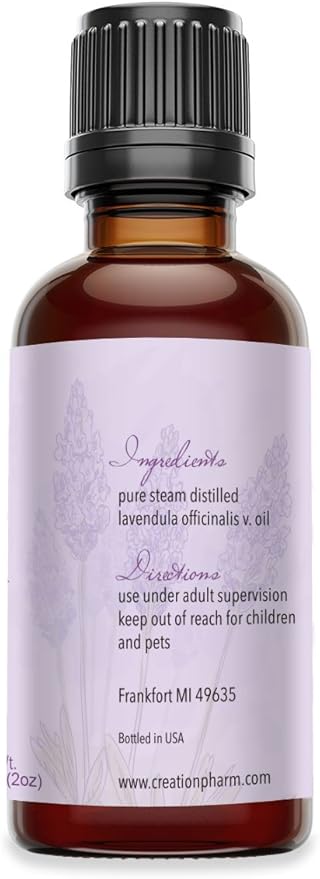 Creation Pharm Lavender Essential Oil 2 oz - 100% Pure - Aceite esencial de Lavanda-Velvo Beauty