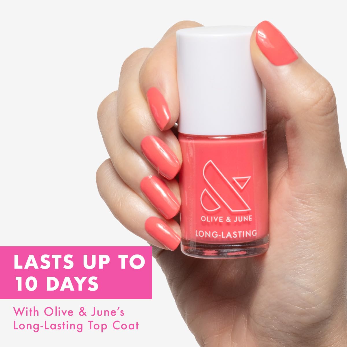 Olive & June Long Lasting Nail Polish | Gel-Like Finish No Lamp Needed | Lasts up to 10 days | Salon-Quality Color at Home | Vegan Cruelty-Free Chip-Resistant Shine |Maine Character Energy Lobster Red-Velvo Beauty