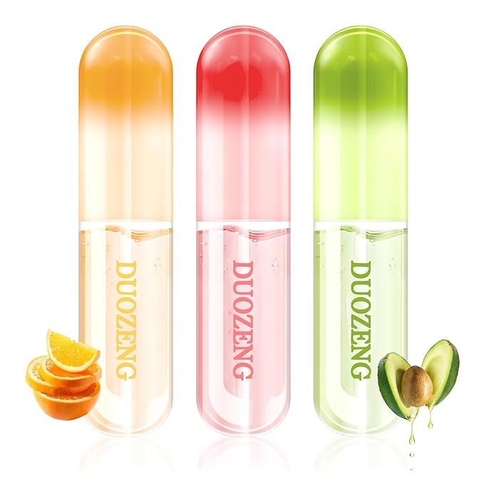 Lip Plumper Set,Lip Plumper Oil Gloss Moisturizing Lip Plumper Lip Care Serum,Hydrating Plump Gloss Reduce Fine Lines,Lip Plumper for Day & Night Use Set C（3Pcs）-Velvo Beauty