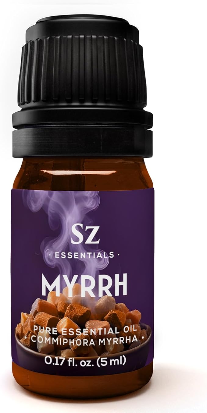 5-Year Aged Myrrh Premium Essential Oil – Rich, Earthy Aroma | Pure & Natural for Aromatherapy & Wellness - Therapeutic Grade & Vegan - 100% Pure and Natural - Undiluted - 0.17 fl oz.-Velvo Beauty