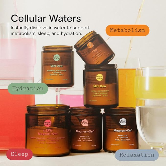 Moon Juice - Mini Dew Electrolytes Powder - Watermelon (30 Servings) - 2in1 Electrolytes & Minerals - Hydration Powder - Magnesium, Calcium, Potassium & Pink Salt - Sugar Free, Vegan, Non GMO-Velvo Beauty