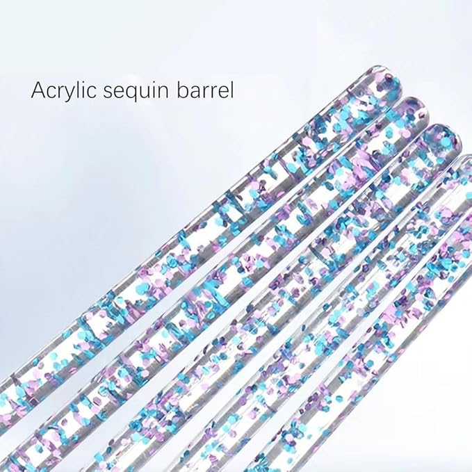 5pcs Nail Art Brushes Set, Nail Art Design Pen Painting Tools with Nail Extension Gel Brush, Nail Polish Brush, Builder Nail Gel Brush, Nail Dotting Pen Salon at Home Diy Manicure (Blue)-Velvo Beauty