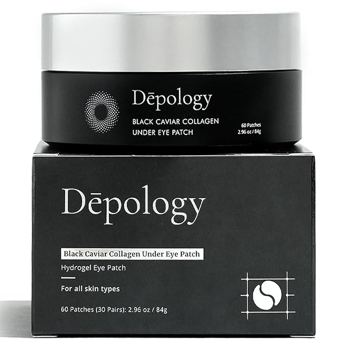 depology Black Caviar Under Eye Patches (30 Pairs), Anti-aging Hydrating Eye Mask for Wrinkles, Fine lines, Skincare with Hyaluronic Acid & Cica, Beauty & Personal Care-Velvo Beauty