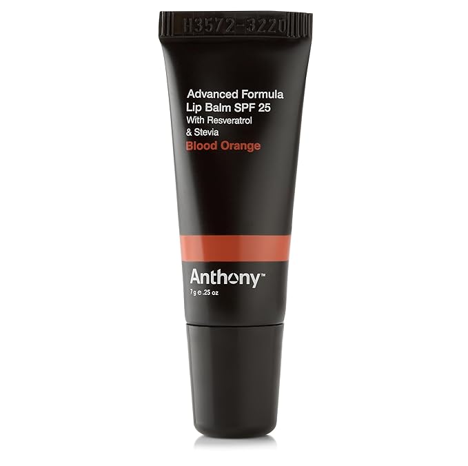 Anthony 25 SPF Lip Balm with Sunscreen for Lips – Contains Green Tea Extract, Shea Butter & Vitamin E – Moisturizing Repair Care Treatment for Chapped & Dry Lips – Blood Orange Flavor-Velvo Beauty
