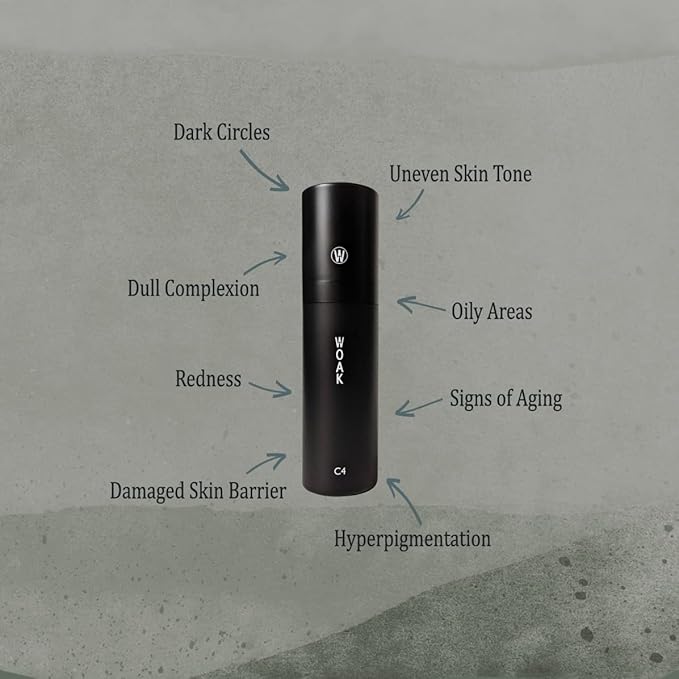 WOAK C4 – Men's Tinted Moisturizer BB CC Cream Foundation – Color Correcting Camo Complex – Hybrid Skin Care (Medium)-Velvo Beauty