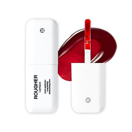 Liptique Korean Lip Stain Peel Off - 24 Hour Long Lasting Lip Tattoo, Waterproof & Transfer Proof, Nourishing & Hydrating Lip Tint for Women, Instant Plumping Lip Tints Peel Off (001 ROUGHER)-Velvo Beauty