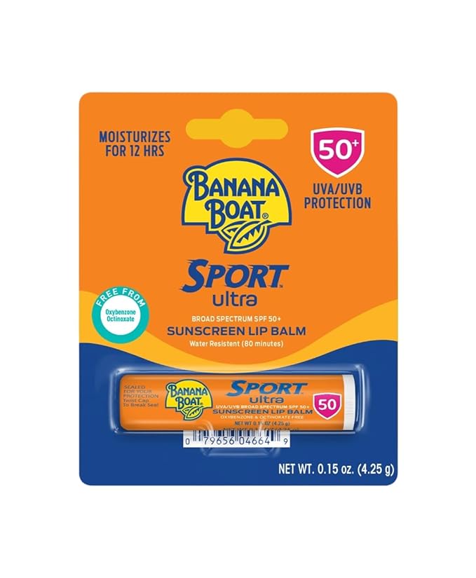 Banana Boat Sport Performance Sunscreen Lip Balm SPF 50 0.15 oz (Pack of 4)-Velvo Beauty