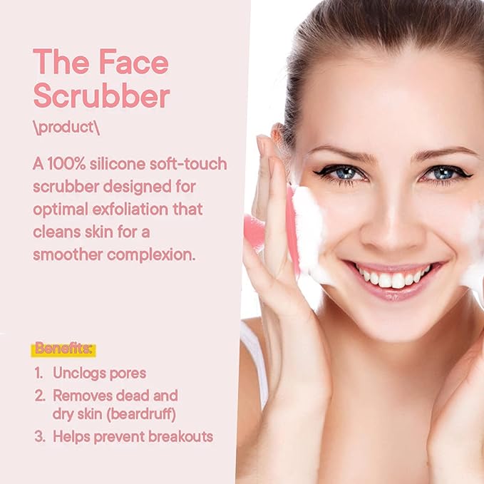 VWMYQ Silicone face Scrubber for Women Facial Cleansing Brush Silicone Face Wash Brush Manual Waterproof Cleansing Skin Care Face Brushes for Cleansing and Exfoliating-Velvo Beauty