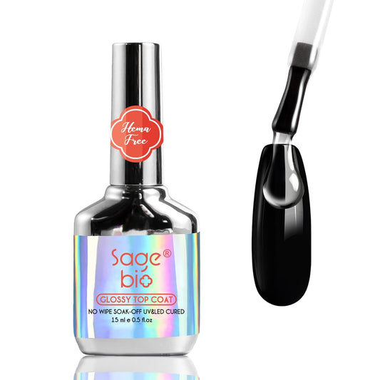 15ml Gel Top Coat Glossy Top Coat– Long Lasting Professional Nail Art Home Salon-Velvo Beauty