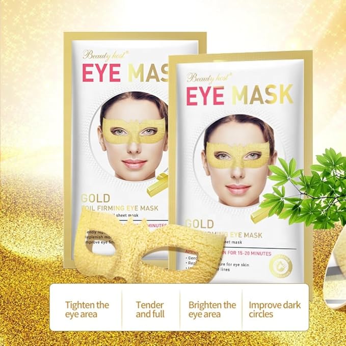 Generic 24 K Gold Eye Mask Puffy Eyes and Dark Circles Treatment Relieve Pressure and Reduce Wrinkles, Revitalize and Refresh Your Skin-Velvo Beauty