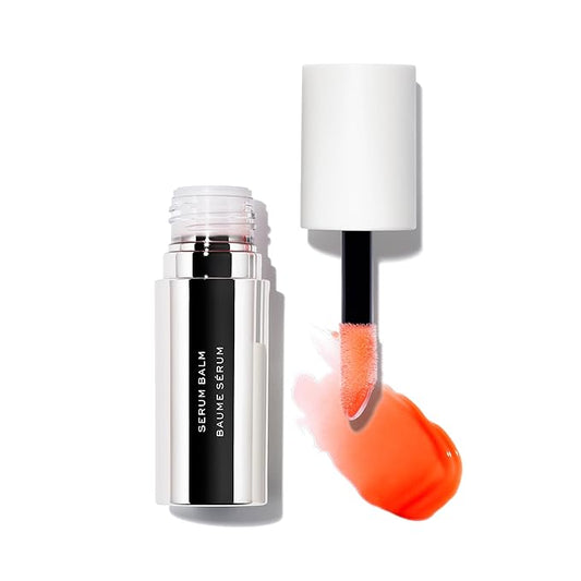 MAKE Beauty Serum Balm Hydrating Lip Oil. Vegan moisturizing lip gloss with plumping effect. Lip treatment cream for soft, smooth, shiny lips - Shade, Sun Flare-Velvo Beauty