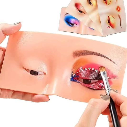 Makeup Practice Face, The Perfect Aid to Practicing Makeup, Silicone Makeup Face Practice Board, Eye Makeup Practice Face, Bionic Skin Makeup Practice, for Professional Enthusiasts-A-Velvo Beauty