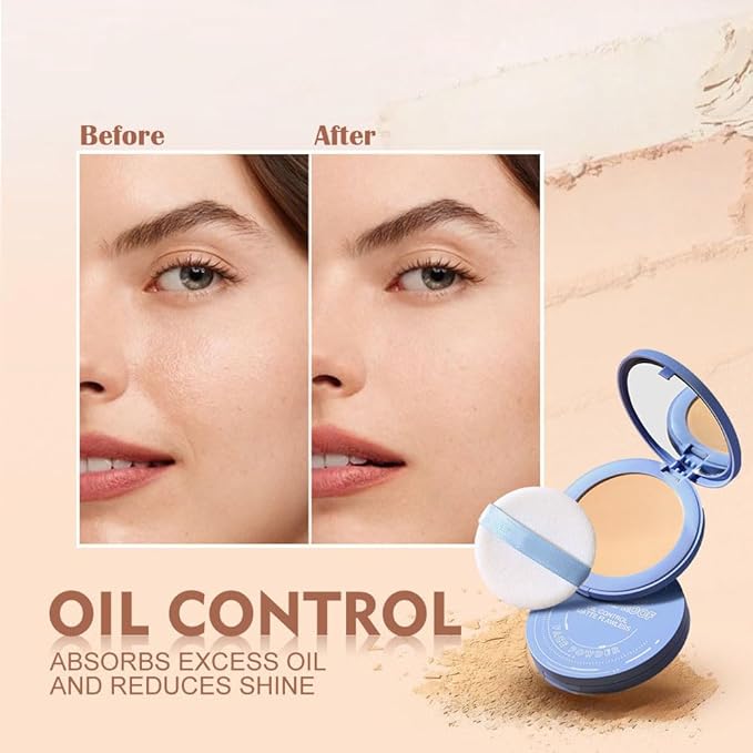 Oil Control Matte Perfection Face Pressed Powder, Matte Smooth Flawless Setting Powder Makeup, Polvo Compacto De Maquillaje, Waterproof Long Lasting, Cruelty Free, 0.35Oz (01 Classic Ivory)-Velvo Beauty