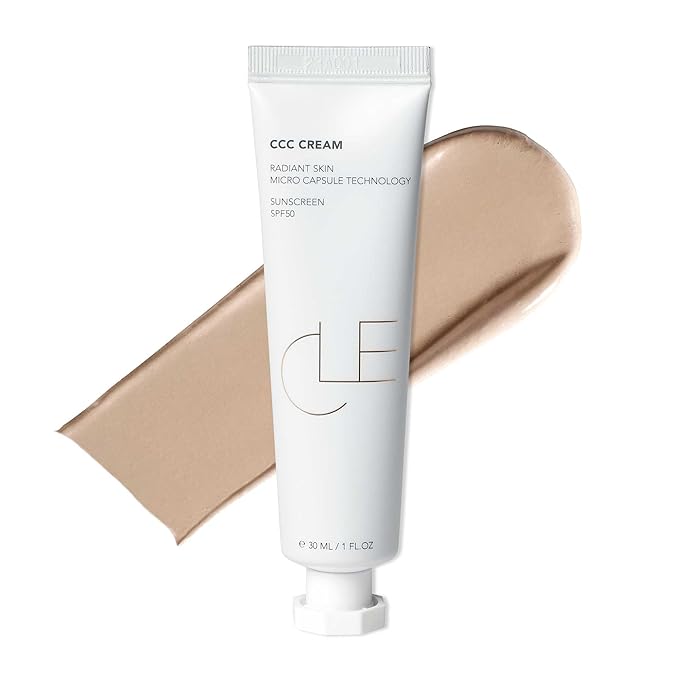CLE Cosmetics CCC Cream (Warm Light 106 / SPF 50) - Color Correcting With Sunscreen - Lightweight, Hydrating Foundation - BB & CC Hybrid - Light to Medium Coverage - 1 fl oz-Velvo Beauty