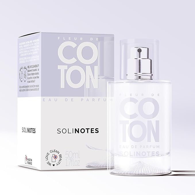SOLINOTES Cotton Flower Perfume for Women - Eau De Parfum | Delicate Floral and Soothing Scent - Made in France - Vegan - 1.7 fl.oz-Velvo Beauty