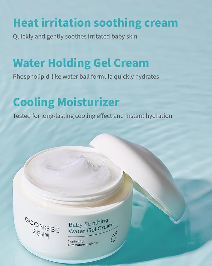 Sun Lotion SPF 40 & Baby Soothing Water Gel Cream - Zinc Oxide Mineral Sunscreen & Cooling Moisturizer - Korean Skincare for Babies Kids - Hypoallergenic Formula, 2.82oz & 3.38oz-Velvo Beauty