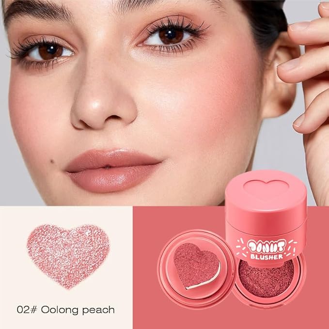 Stamp Liquid Blush Stamp Blush with Heart Shaped Applicator Natural Long Lasting Blush, Light and Airy Makeup for Women (2)-Velvo Beauty