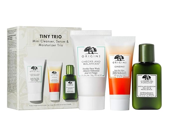 Origins Tiny Trio Mini Cleanser, Serum & Moisturizer Set-Velvo Beauty